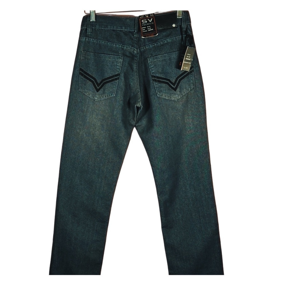 SAVO PREMIUM NEW straight fit SV-35 charcoal color jeans Size 28 Ladies